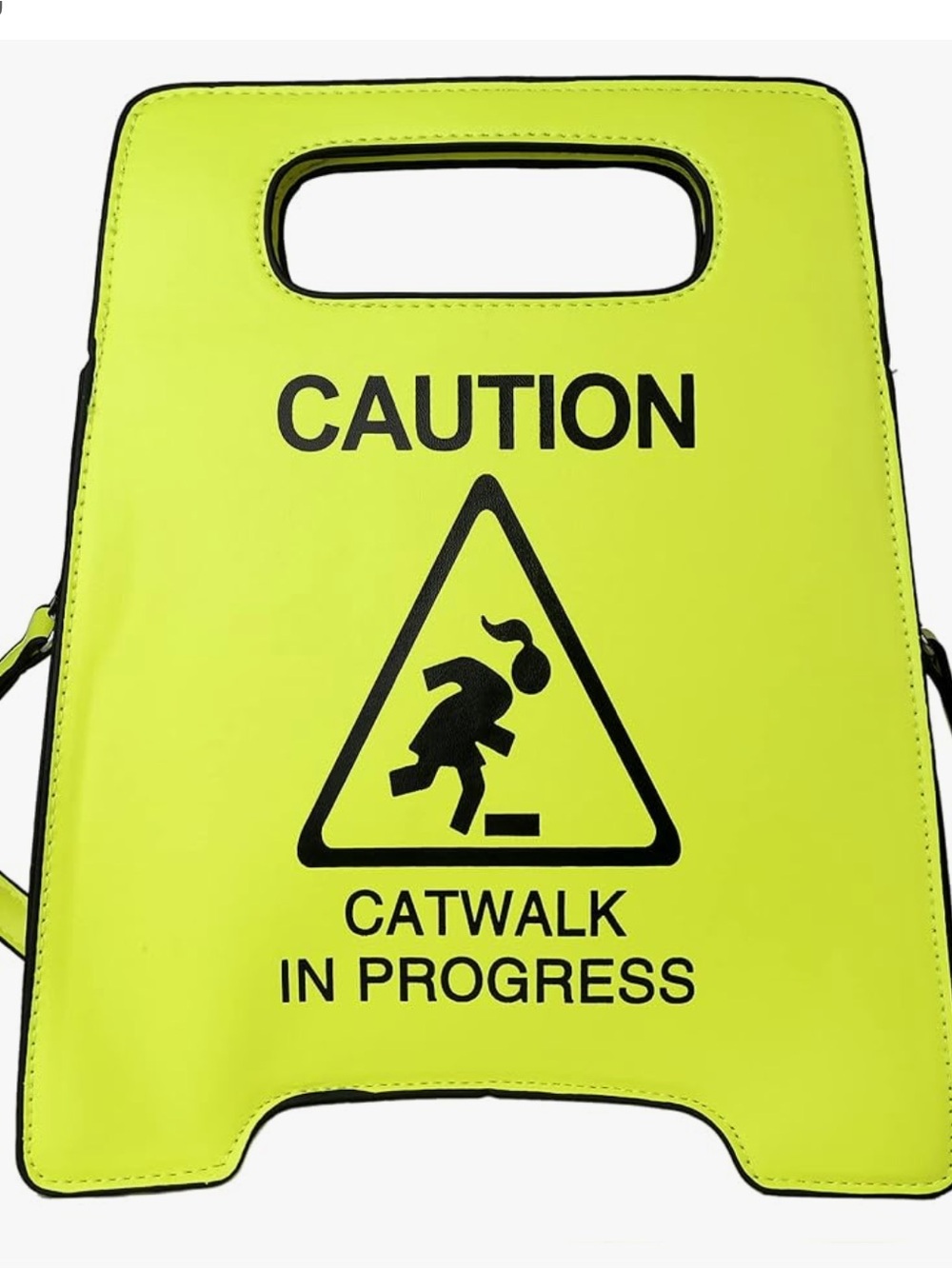 CAUTION Neon Yellow Purse